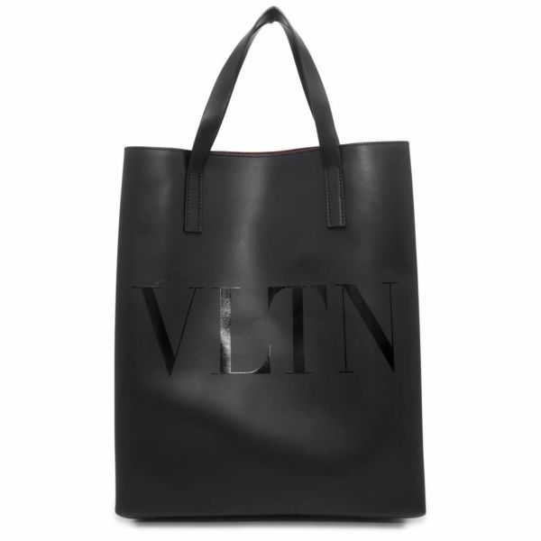 ヴァレンティノガラヴァーニ トートバッグ VLTNロゴ レザー VALENTINO バッグ 黒