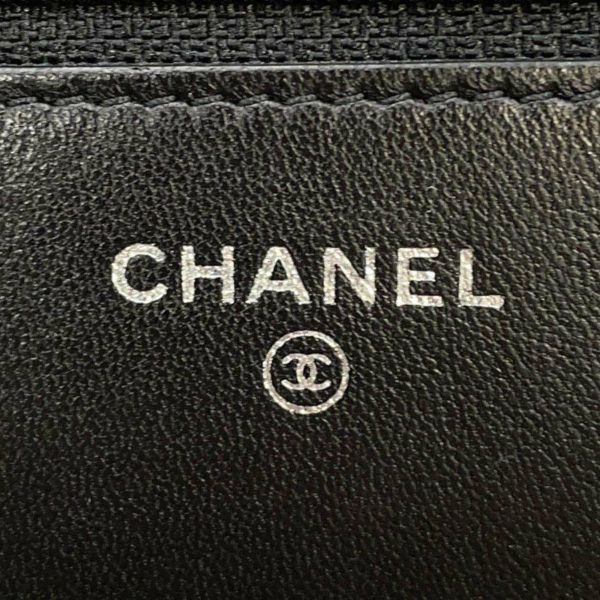 シャネル チェーンウォレット クラシック マトラッセ ココマーク ラムスキン A33814 CHANEL 財布 ブラック 黒