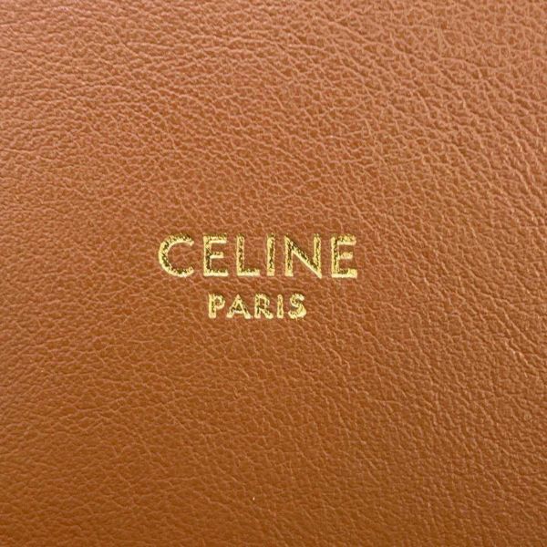 セリーヌ ハンドバッグ バケット16 カーフレザー 195573 CELINE 2wayショルダーバッグ ブラウン