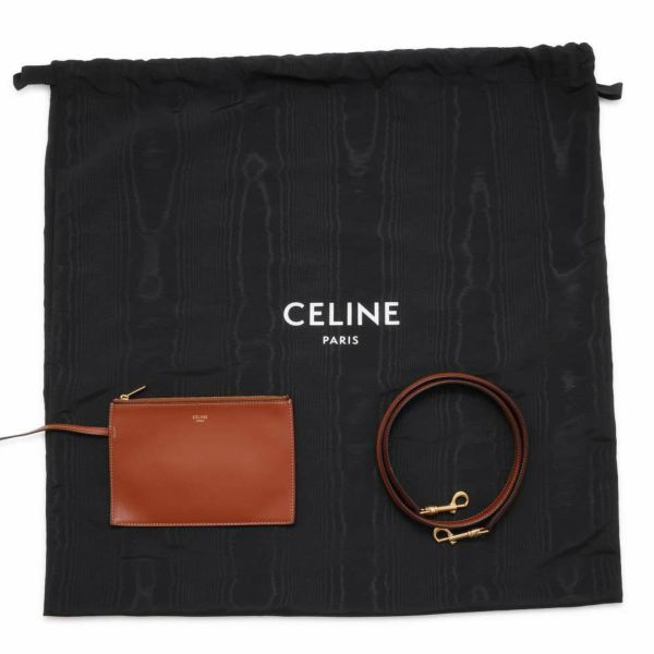 セリーヌ ハンドバッグ バケット16 カーフレザー 195573 CELINE 2wayショルダーバッグ ブラウン