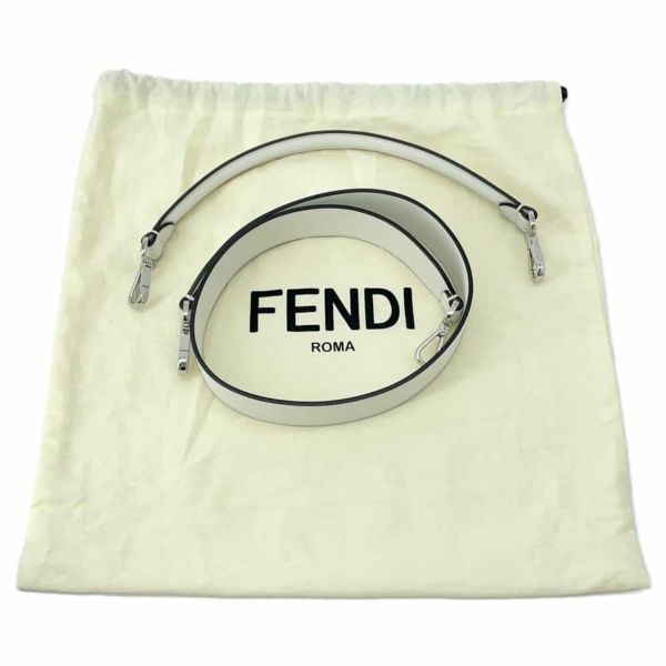 フェンディ ショルダーバッグ ズッカ バゲット キャンバス 8BR600 FENDI ワンショルダー 2wayハンドバッグ 黒 白