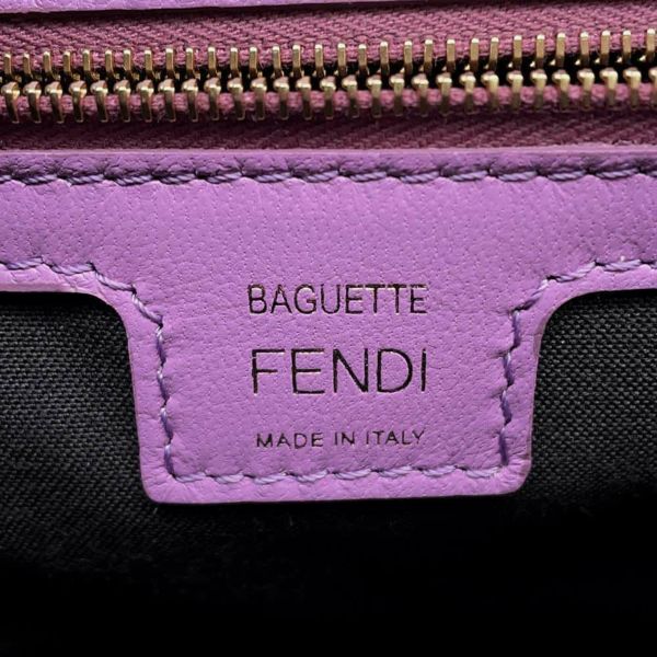 フェンディ ショルダーバッグ ズッカ バゲット レザー 8BR600 FENDI ワンショルダー 2wayハンドバッグ