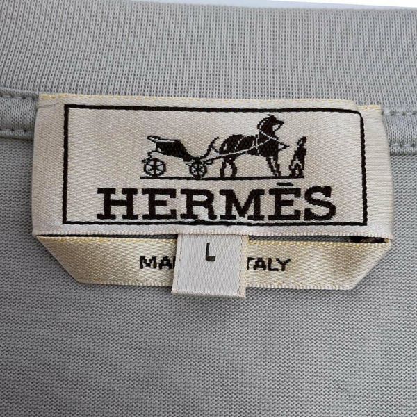 エルメス Ｔシャツ ディテール サドルステッチ コットン メンズサイズL HERMES アパレル