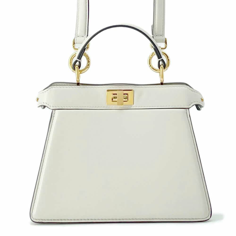 フェンディ ハンドバッグ ピーカブー アイシーユー プチ 8BN335 FENDI 2wayショルダーバッグ 白