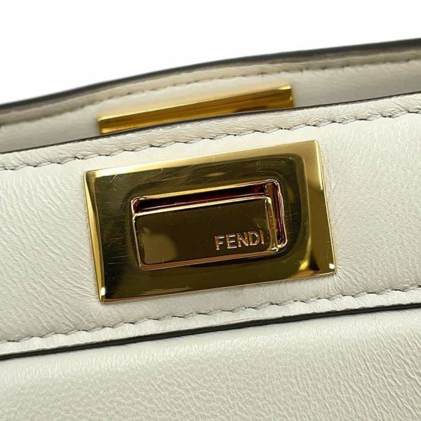 フェンディ ハンドバッグ ピーカブー アイシーユー プチ 8BN335 FENDI 2wayショルダーバッグ 白