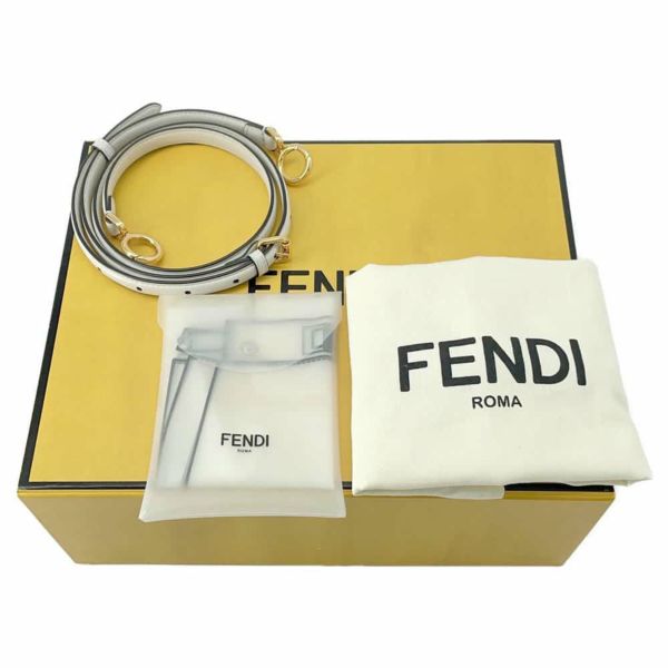 フェンディ ハンドバッグ ピーカブー アイシーユー プチ 8BN335 FENDI 2wayショルダーバッグ 白