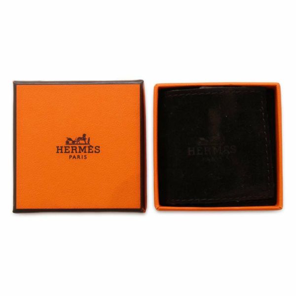 エルメス ピアス ミニ・ポップアッシュ ブラック/シルバー金具 Hモチーフ HERMES Pop H ポップH 黒