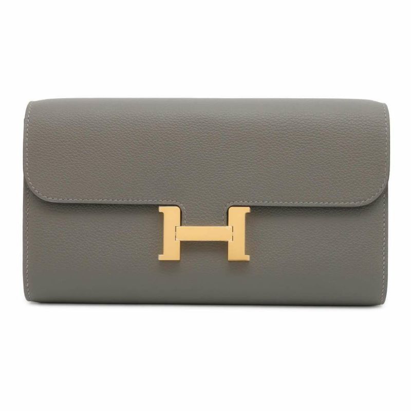 エルメス 長財布 コンスタンス トゥーゴー ロング グリメイヤー/ゴールド金具 エバーカラー W刻印 財布