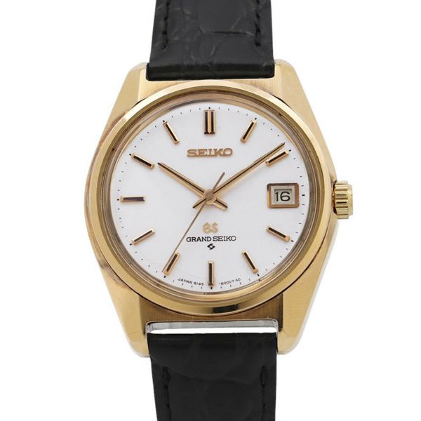 セイコー グランドセイコー デイト 61GS ハイビート 6145-8000 SEIKO 腕時計 シルバー文字盤