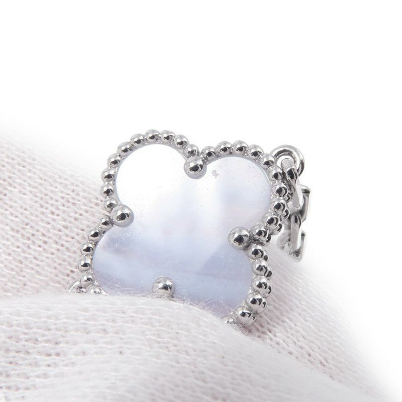 ヴァンクリーフ&アーペル ネックレス ヴィンテージ アルハンブラ ロングネックレス 20モチーフ カルセドニー K18WG VCARD80900