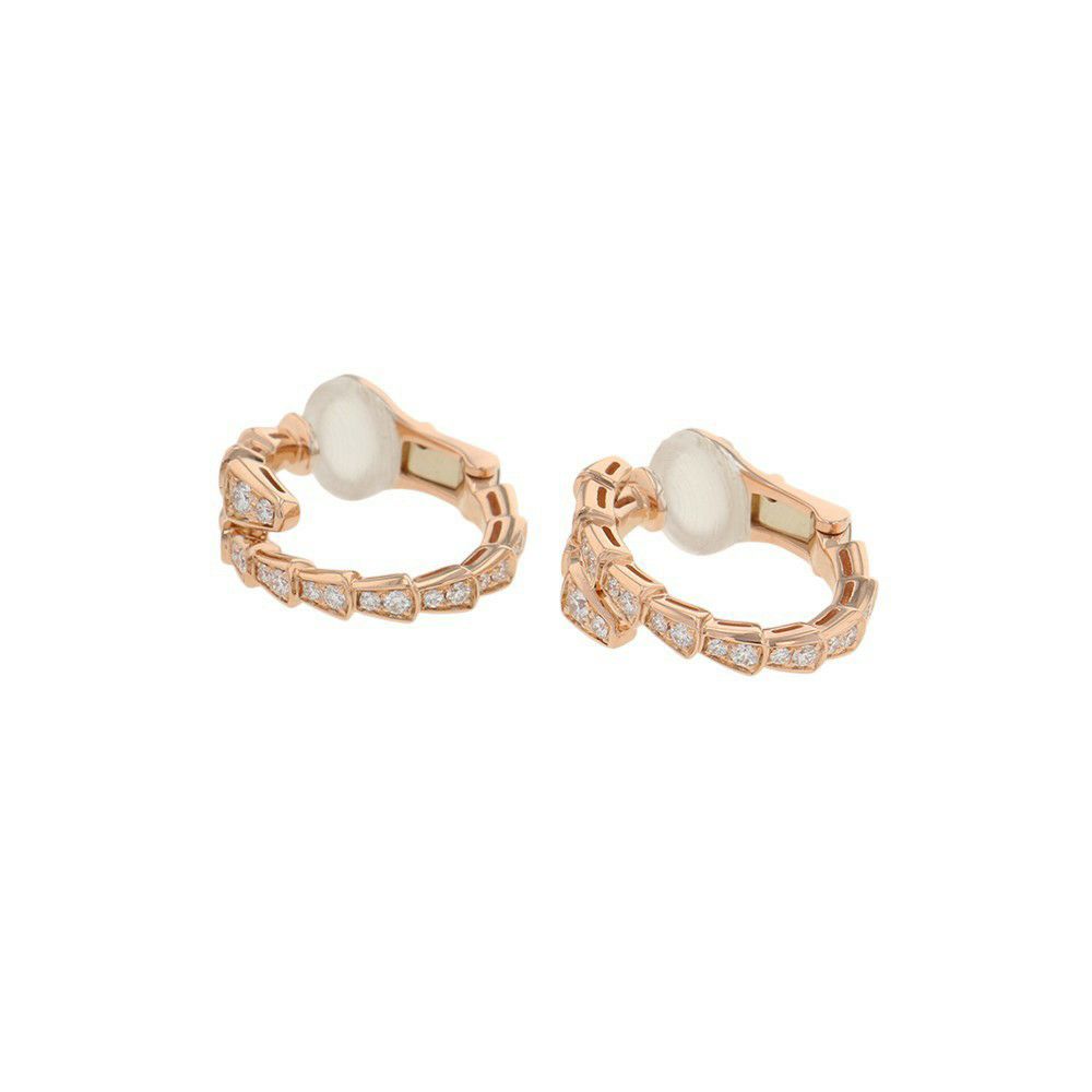 ブルガリ イヤリング セルペンティ ヴァイパー イヤリング ダイヤモンド 計0.75ct K18PGピンクゴールド 358361 BVLGARI
