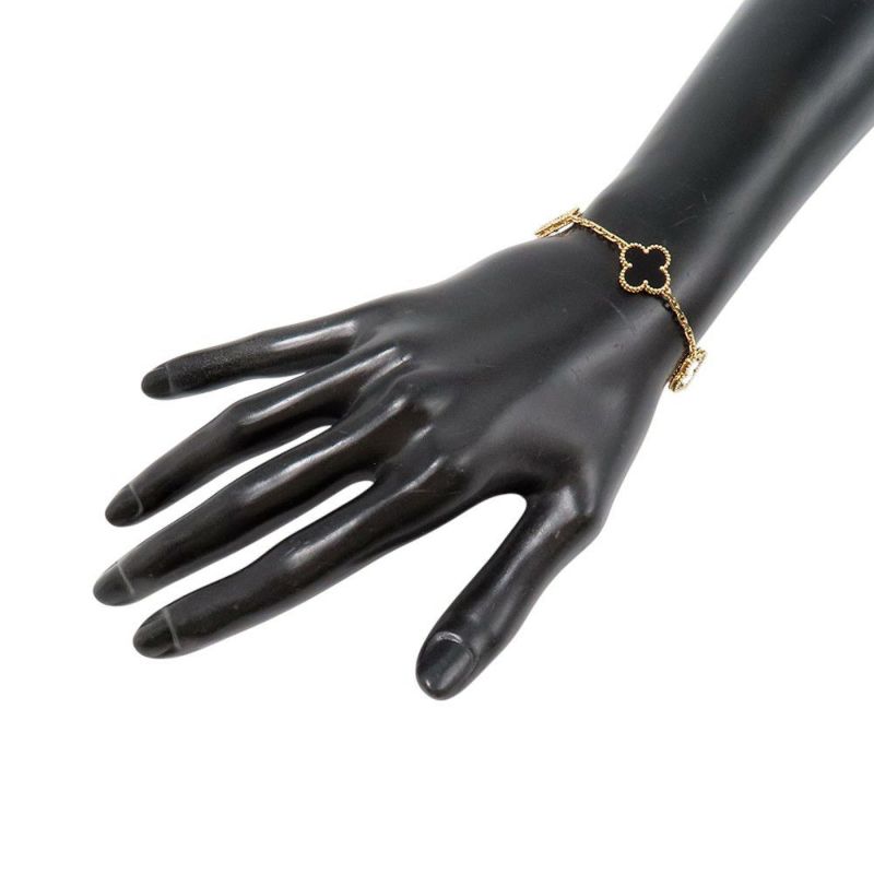 ヴァンクリーフ＆アーペル ブレスレット ヴィンテージ アルハンブラ ブレスレット 5モチーフ オニキス K18YG VCARA41300