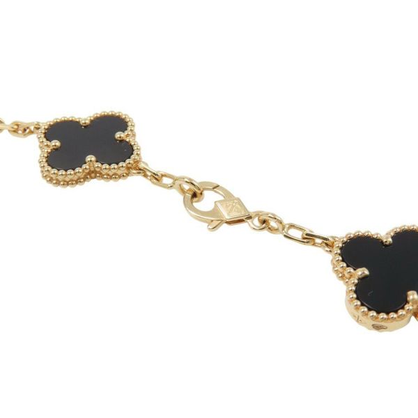 ヴァンクリーフ＆アーペル ブレスレット ヴィンテージ アルハンブラ ブレスレット 5モチーフ オニキス K18YG VCARA41300