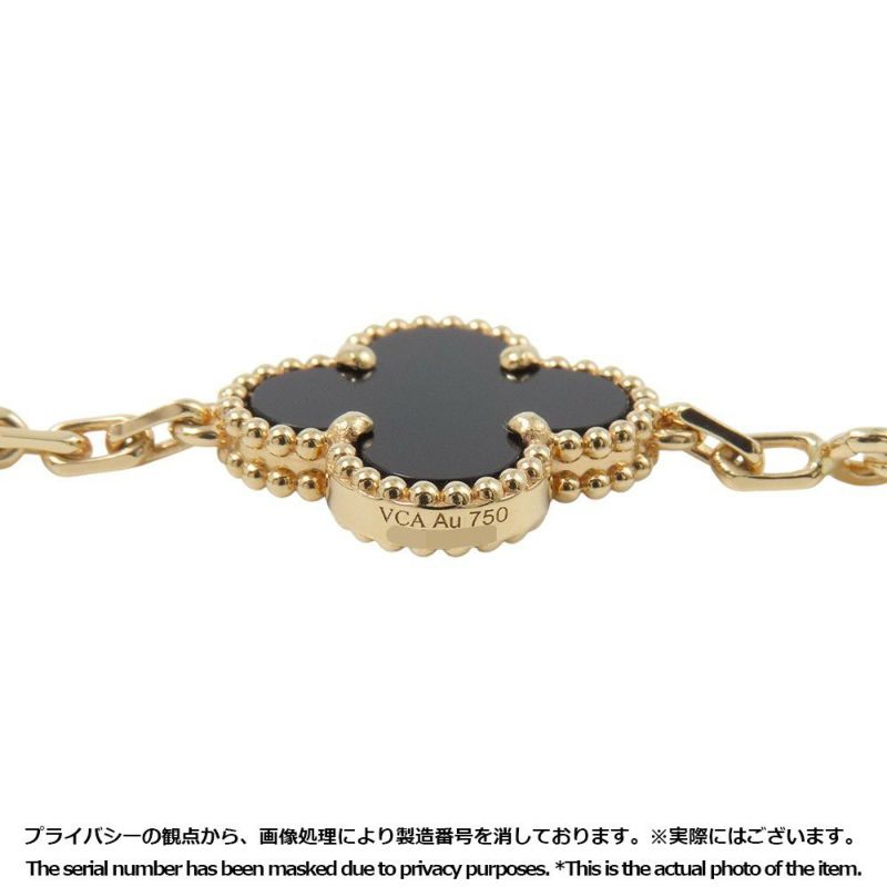 ヴァンクリーフ＆アーペル ブレスレット ヴィンテージ アルハンブラ ブレスレット 5モチーフ オニキス K18YG VCARA41300