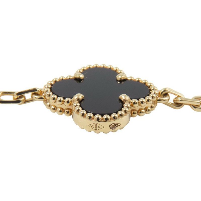 ヴァンクリーフ＆アーペル ブレスレット ヴィンテージ アルハンブラ ブレスレット 5モチーフ オニキス K18YG VCARA41300