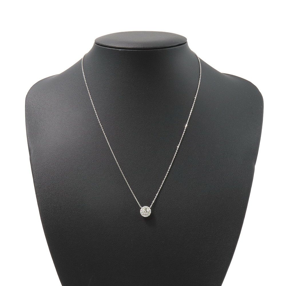 グラフ ネックレス アイコン ラウンド ダイヤモンド ペンダント ダイヤ 中石0.40ct K18WGホワイトゴールド GIA鑑定書付き