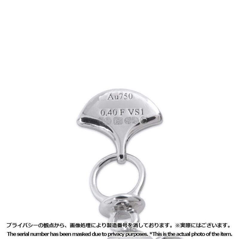 グラフ ネックレス アイコン ラウンド ダイヤモンド ペンダント ダイヤ 中石0.40ct K18WGホワイトゴールド GIA鑑定書付き