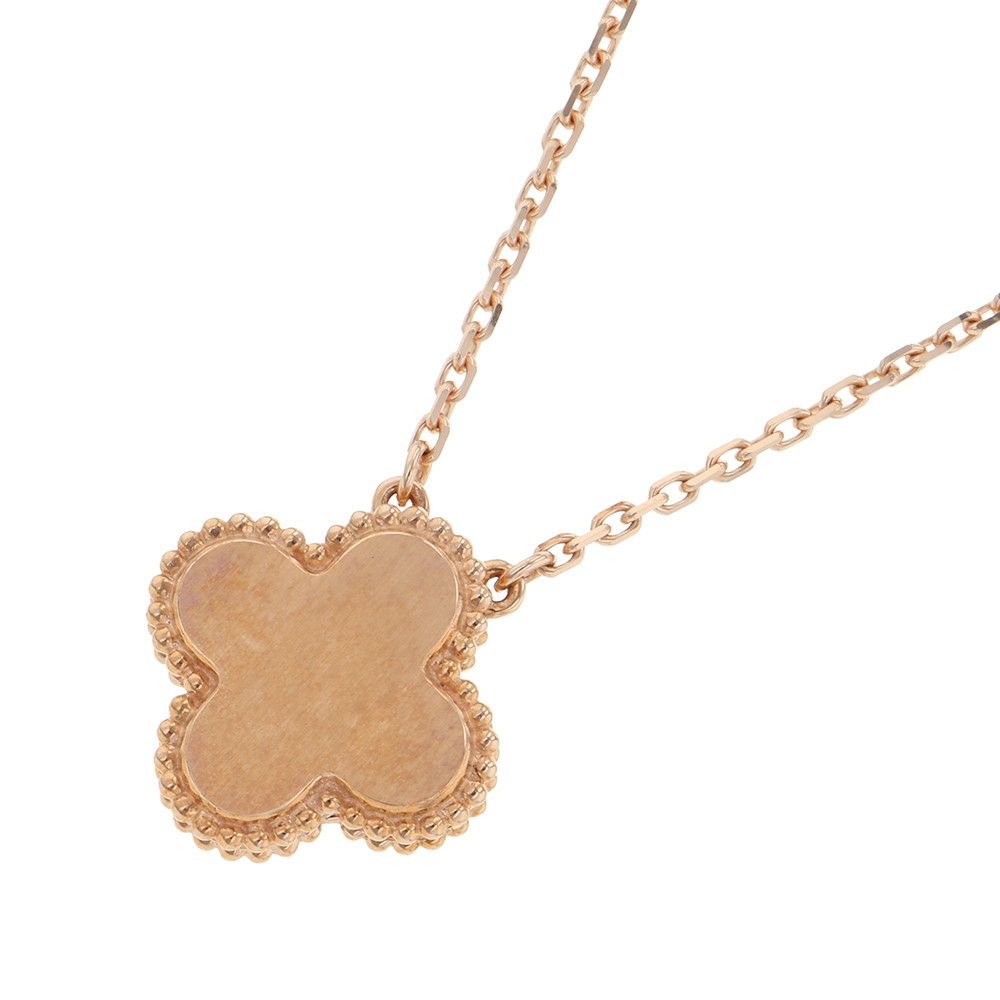 ヴァンクリ ネックレス ヴィンテージ アルハンブラ シルバーオブシディアン/ダイヤ 1P K18PG VCARP9T000 2023年ホリデー限定