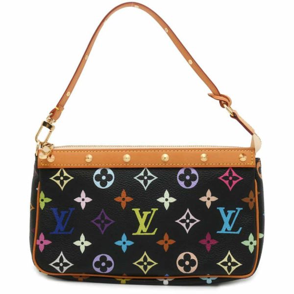 ルイヴィトン ハンドバッグ モノグラム・マルチカラー ポシェット・アクセソワール M92648 LOUIS VUITTON 黒