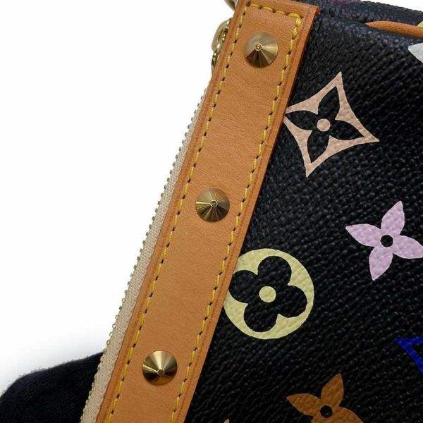 ルイヴィトン ハンドバッグ モノグラム・マルチカラー ポシェット・アクセソワール M92648 LOUIS VUITTON 黒