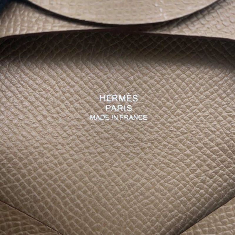 エルメス コインケース バスティア エトゥープ エプソン W刻印 HERMES 小銭入れ