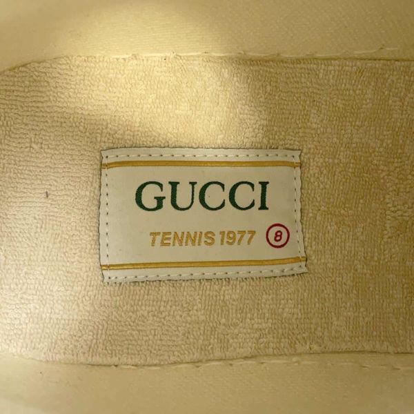 グッチ スニーカー テニス 1977 ハイカット GGキャンバス メンズサイズ8 745999 GUCCI 靴 白