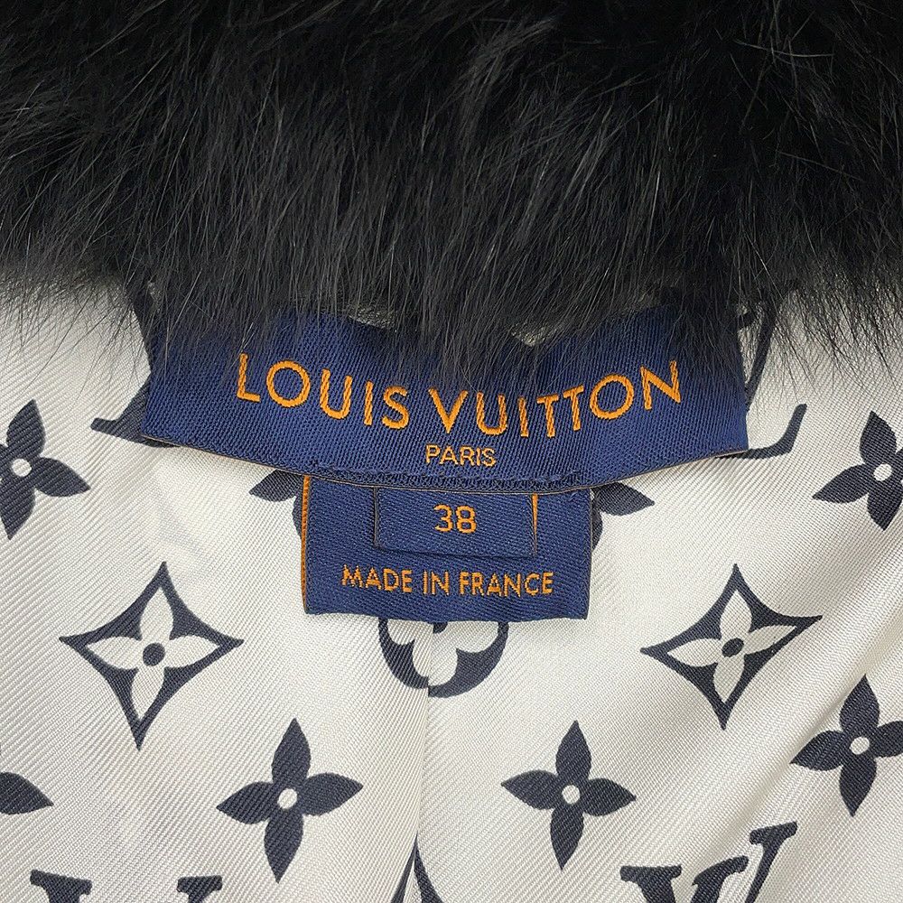 ルイヴィトン ファージャケット ダミエ フォックス インターシャ レディースサイズ38 1A5RDH 黒 ブラック 白