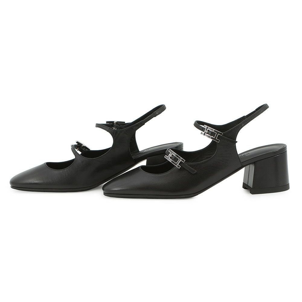 エルメス パンプス ジャッキー 50 レザー レディースサイズ36 1/2 HERMES 靴 黒 シェーヴル
