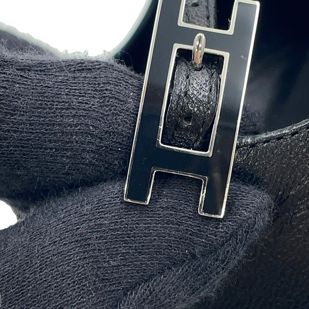 エルメス パンプス ジャッキー 50 レザー レディースサイズ36 1/2 HERMES 靴 黒 シェーヴル