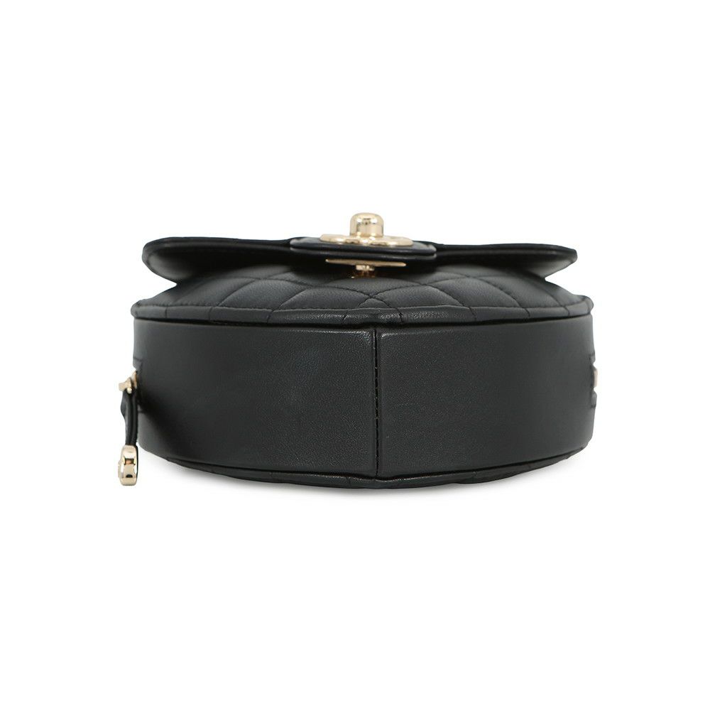 シャネル チェーンショルダーバッグ マトラッセ ココマーク ハート ラムスキン AP2784 CHANEL 黒