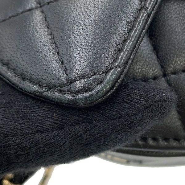 シャネル チェーンショルダーバッグ マトラッセ ココマーク ハート ラムスキン AP2784 CHANEL 黒