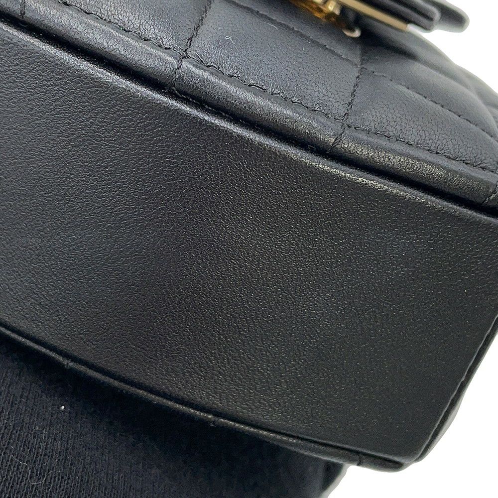 シャネル チェーンショルダーバッグ マトラッセ ココマーク ハート ラムスキン AP2784 CHANEL 黒