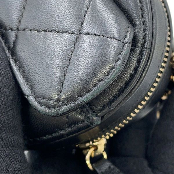 シャネル チェーンショルダーバッグ マトラッセ ココマーク ハート ラムスキン AP2784 CHANEL 黒