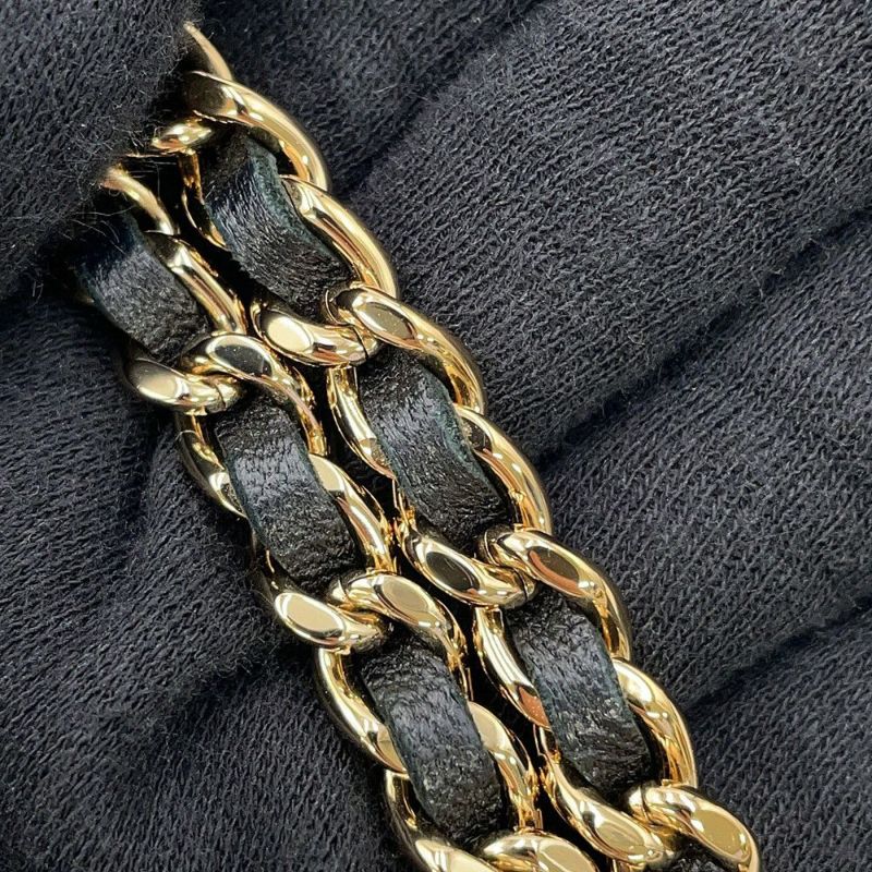 シャネル チェーンショルダーバッグ マトラッセ ココマーク ハート ラムスキン AP2784 CHANEL 黒