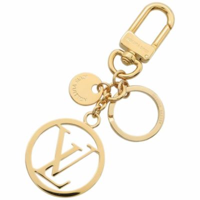 LOUIS VUITTON LOUIS VUITTON LV circle charm M68000 metal Gold Used unisex  Logo LV M68000