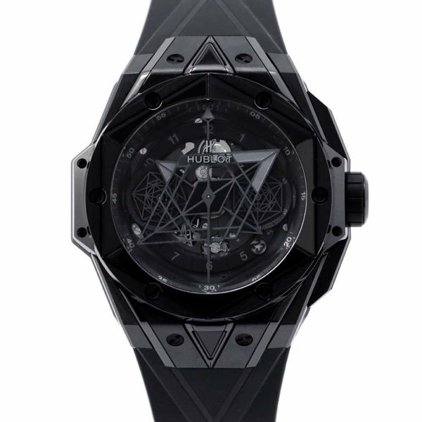 ウブロ ビッグバン ウニコ サンブルーII ブラックマジック 418.CX.1114.RX.MXM20 HUBLOT 腕時計 黒文字盤