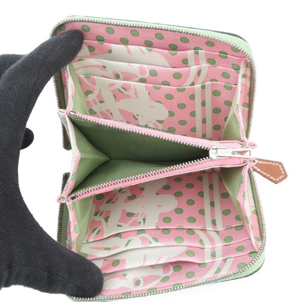 エルメス コインケース アザップコンパクト シルクイン ヴェールクリケット/シルバー金具 エプソン Y刻印