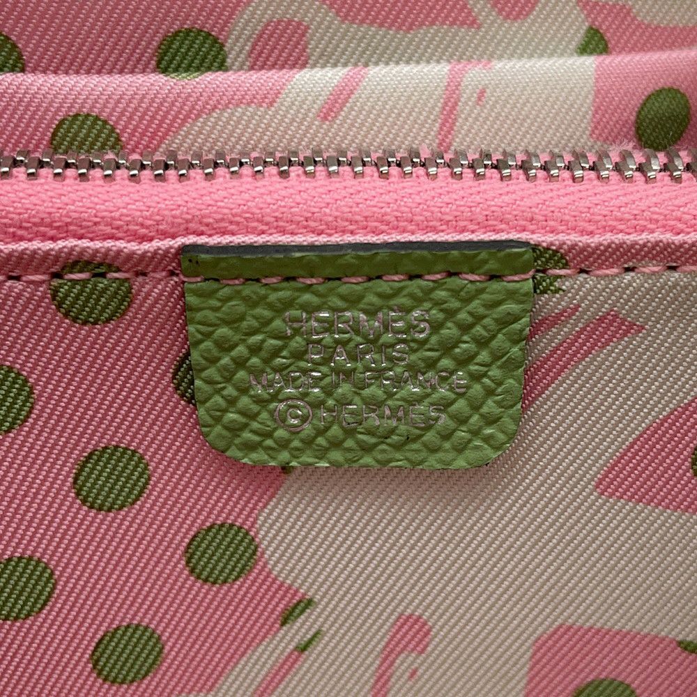 エルメス コインケース アザップコンパクト シルクイン ヴェールクリケット/シルバー金具 エプソン Y刻印