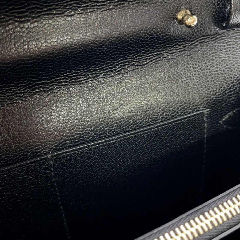 エルメス ケリーウォレット ロング トゥーゴー ブラック/エレクトラム金具 シェブルシャムキラ K刻印 HERMES 黒