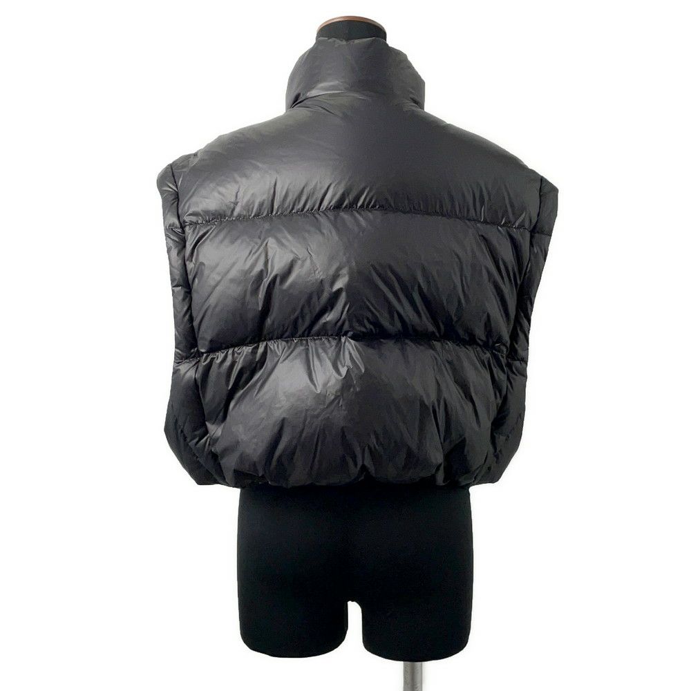 プラダ ダウンジャケット クロップド ベスト/ジャケット トライアングルロゴ レディースサイズ40 291805 PRADA アウター 黒