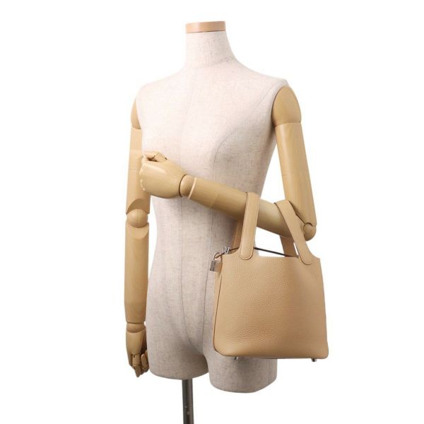 エルメス ハンドバッグ ピコタンロックPM ビスキュイ/シルバー金具 トリヨンクレマンス K刻印
