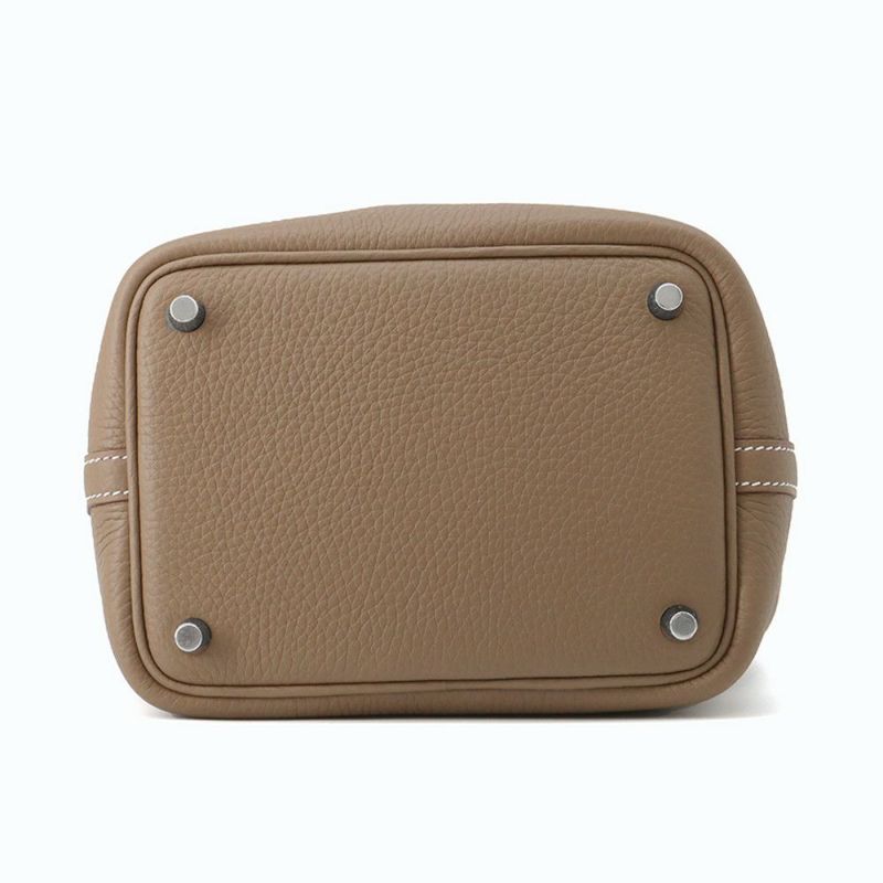 エルメス ハンドバッグ ピコタンロックPM エトゥープ/シルバー金具 トリヨンクレマンス K刻印