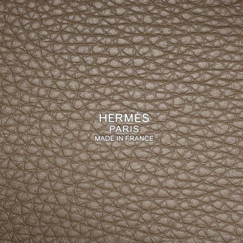 エルメス ハンドバッグ ピコタンロックPM エトゥープ/シルバー金具 トリヨンクレマンス K刻印