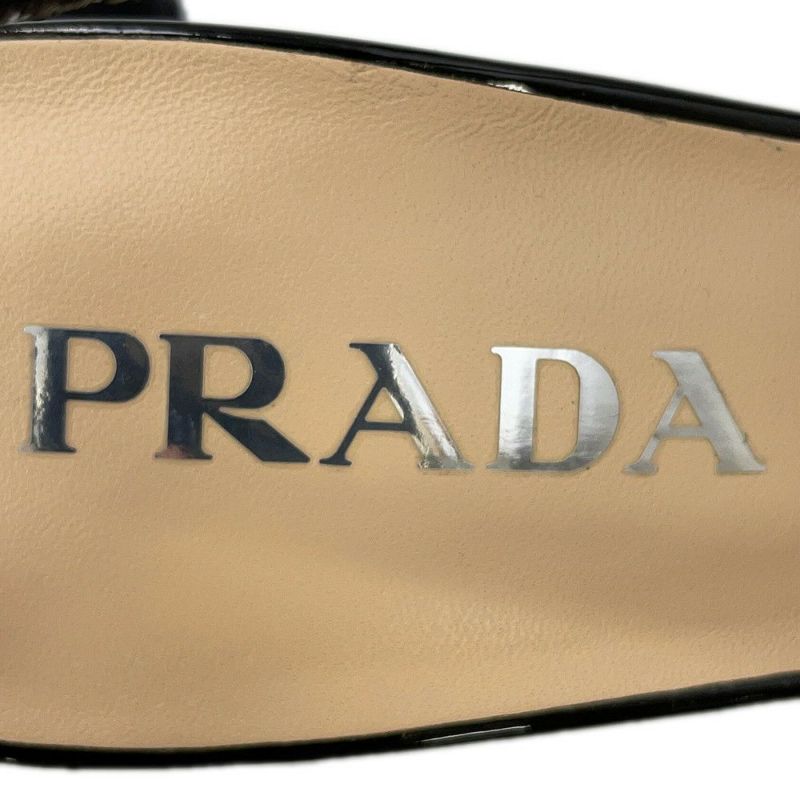 プラダ パンプス スリングバックパンプス パテント レディースサイズ36 1I173N PRADA 靴 黒
