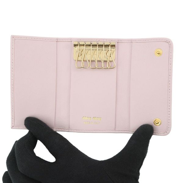ミュウミュウ キーケース ドット柄 カーフレザー 5PG222 MIUMIIU