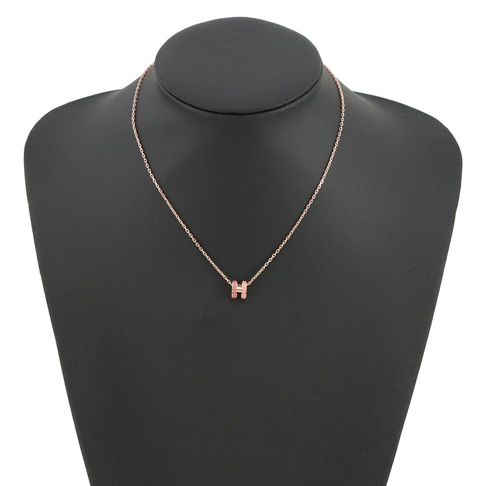 エルメス ネックレス ミニ・ポップアッシュ ロカバール ビューティー ピンク/ピンクゴールド金具 HERMES アクセサリー