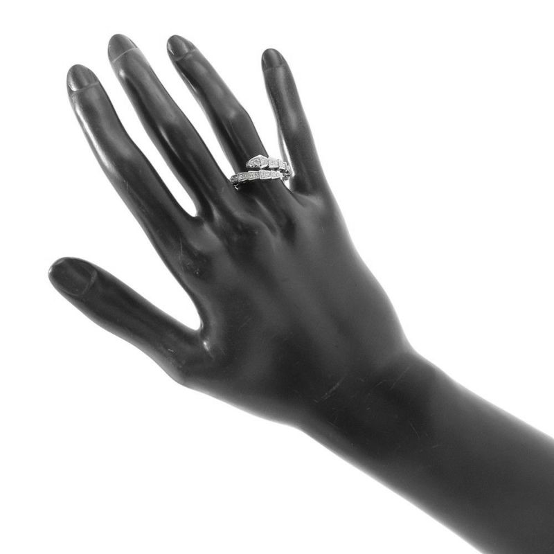 ブルガリ リング セルペンティ ヴァイパー シングルコイル ダイヤモンド 計0.66ct K18WGホワイトゴールド サイズM 354708 指輪