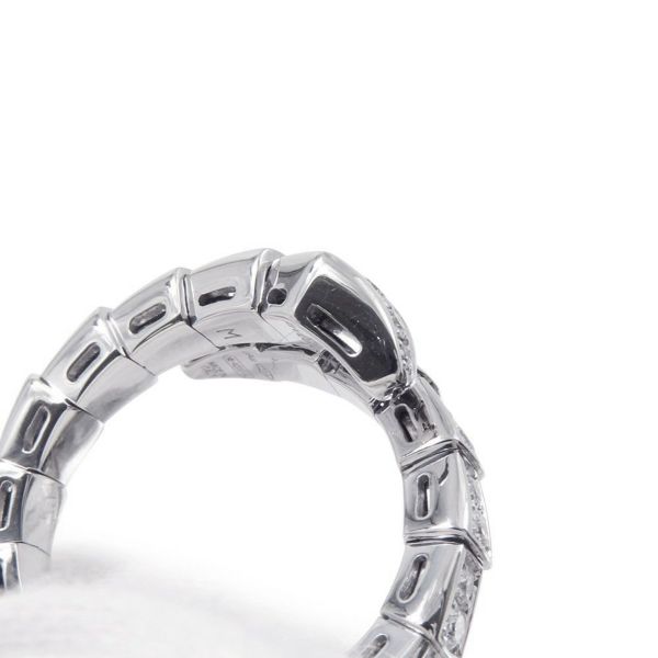 ブルガリ リング セルペンティ ヴァイパー シングルコイル ダイヤモンド 計0.66ct K18WGホワイトゴールド サイズM 354708 指輪
