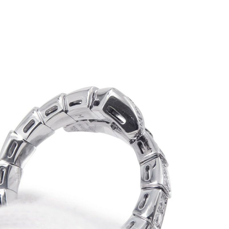 ブルガリ リング セルペンティ ヴァイパー シングルコイル ダイヤモンド 計0.66ct K18WGホワイトゴールド サイズM 354708 指輪