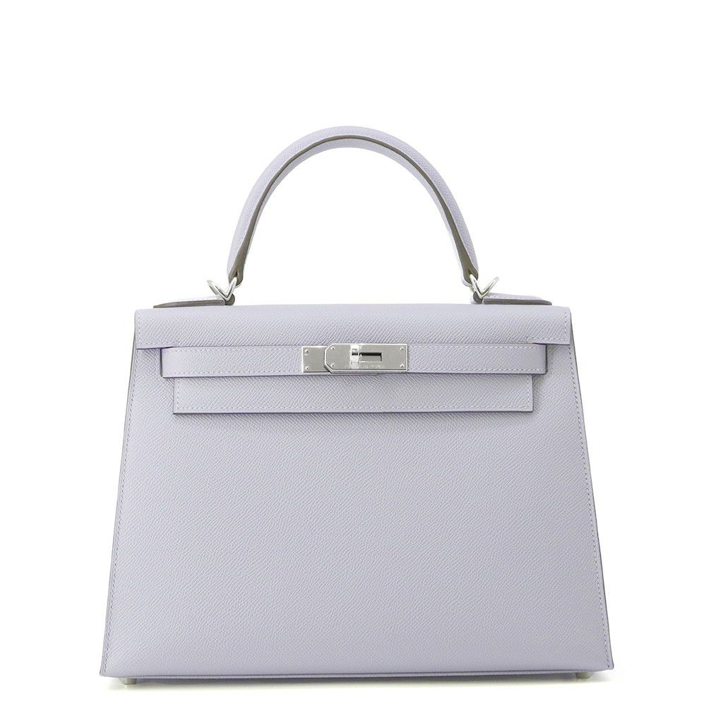 エルメス ハンドバッグ ケリー28 外縫い グリパンタン/シルバー金具 エプソン K刻印 2wayショルダー